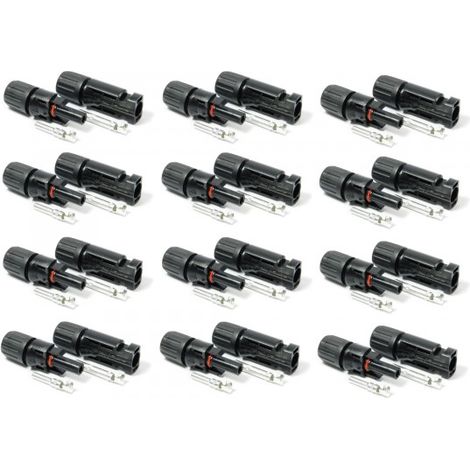 1 bis 50 Paar Solar Stecker für Solarkabel 4-6 mm² PV Stecker kompatibel mit MC4 12 Paar