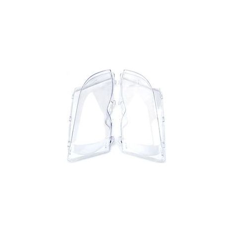 Lot de 2 verres transparents pour phares de voiture E46 20022005 – Remplacement direct lentilles fanées – Matériau PC clair 63126924044