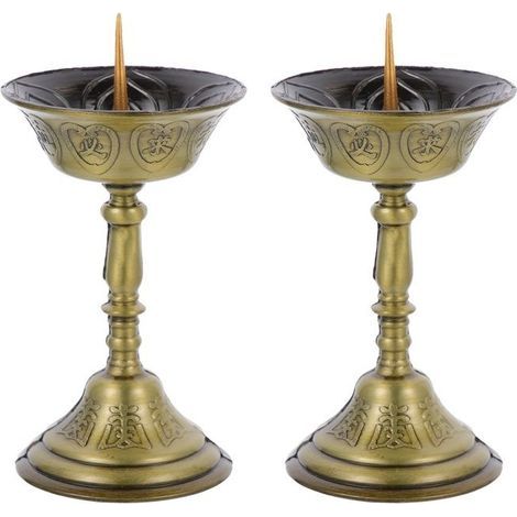 Vintage Lotus Flower Decorative Candle Holder, 2 Pieces, Creative Sticks, Party Candle Holders, Decorations, Ornaments (1/5)