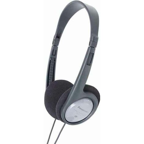 Panasonic RP-HT090E-H Auriculares Estéreo Ligeros, Supraaurales, Cable de 5 m, Control De Volumen, XBS, Conector de 3,5 mm, Color Negro