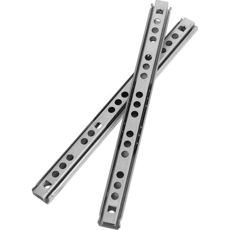 2pcs Rails à Roulement à Billes à Montage Latéral Coulisses de Tiroir à Extension Glissières à Fermeture Douce en Acier Laminé à Froid pour Meubles de Maison (1/5)