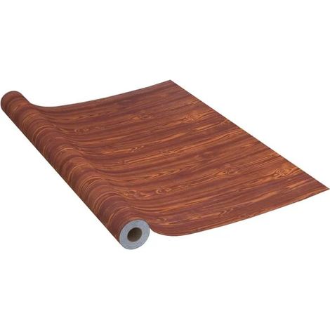 Meuble recouvert d'un film autocollant, imitation bois d'acacia, 500 x 90 cm, en PVC. (1/5)
