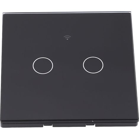Interrupteur Sans Fil WiFi 2 Voies AC 80-260V 10A Contrôle Tactile Temporisateur Relais Domotique (1/5)