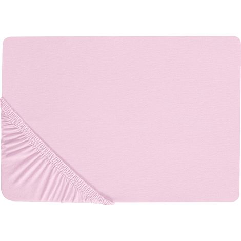 Spannbettlaken JANBU Baumwolle 90 x 200 cm Pastellrosa