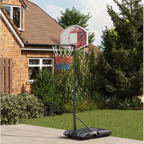 Canasta de baloncesto con pie ajustable 179-209 cm con ruedas, negro HAVRYA (1/5)