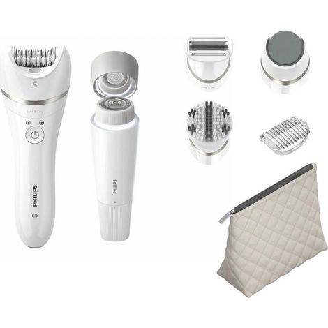 Depiladora eléctrica - Philips - BRE770/92 - 9 accesorios - 2 velocidades - Cabezal lavable (1/2)