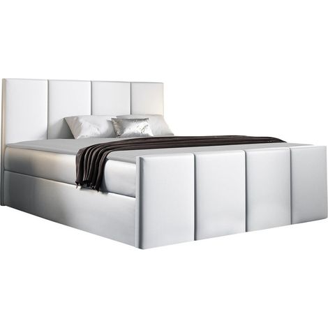 Lit boxspring Ventus, Soft 017, Unique, Continental, 120x200, Faux cuir, Disponible, 124x213x103cm (1/5)
