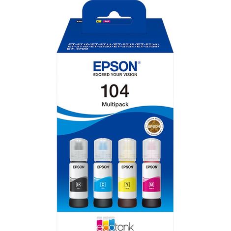Epson EcoTank 4-colour Multipack T 104                     T 00P6