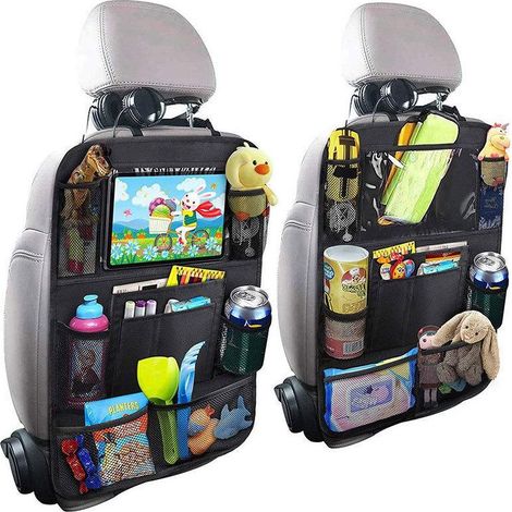 Wasserdichter Autositzschutz, Auto-Organizer mit transparenter iPad-Halterung, Staubschutzmatte für Kinder, Rückenlehnen- und Sitzbankschutz, 1 Stück, multifunktionale Aufbewahrung. (1/5)