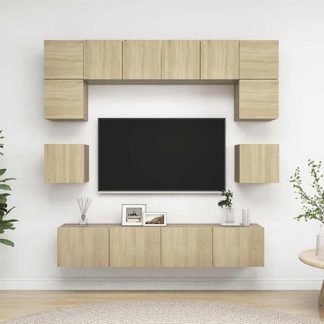 8-tlg. TV-Schrank-Set Sonoma-Eiche Holzwerkstoff (1/5)