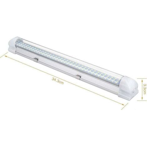 Reglette Led 108 LED, 12V DC Barre lumineuse LED, Brillant 700LM Éclairage pour Camping-Car avec Interrupteur ON/OFF, Universelle Éclairage Ruban Led Intérieur pour Placard, Voiture,Cuisine (1/3)