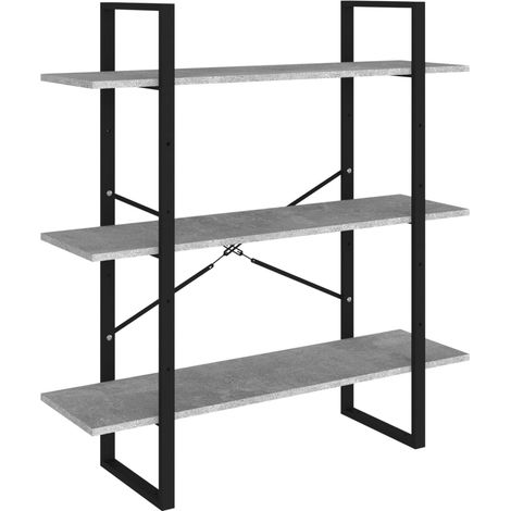 Maison Exclusive - Libreria Grigio Cemento 100x30x105 cm in Legno Multistrato