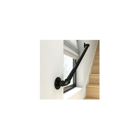 Rampe d'escalier en fer forgé, rampe de sécurité pour personnes âgées et enfants, rampe intérieure et extérieure, 60 cm (1/5)