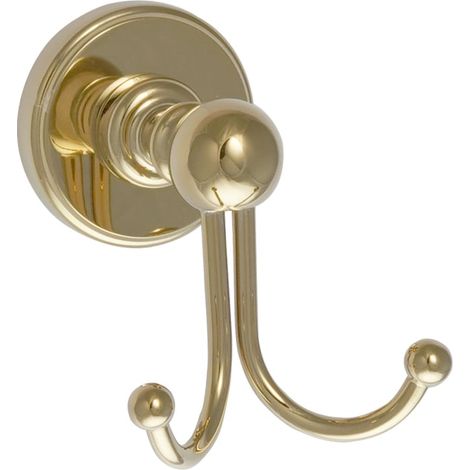 JTP Grosvenor Double Robe Hook - Polished Gold (1/2)