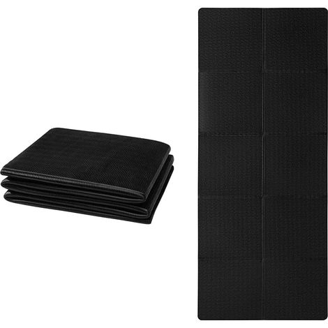 Tapis de yoga pliable, antidérapant, portable et léger, idéal pour la gymnastique, le Pilates, le sport et les voyages (183 x 61 x 0,6 cm). (1/5)