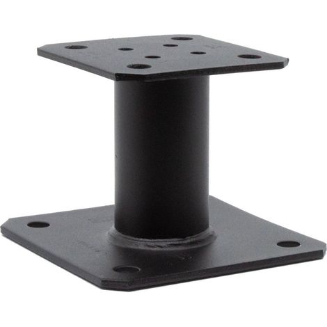 P.POTEAU FIXE SIMPSON Strong Tie 130X130 RAL9005 noir foncé-3 pièces
