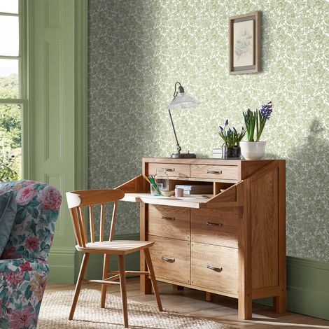 Papier peint intissé Laura Ashley Louise 1005 x 52cm Vert (1/5)