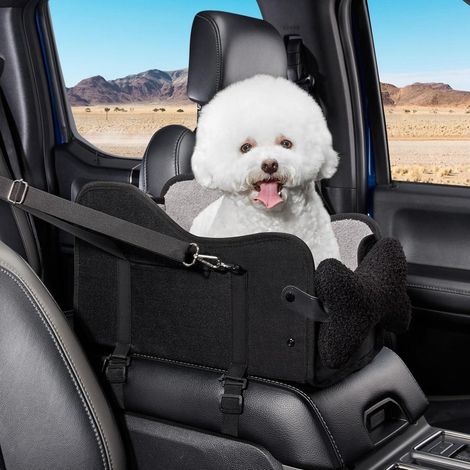 Auto-Hundesitz für kleine Hunde & Katzen, sicher, wasserdicht, mit Seitentaschen (1/5)