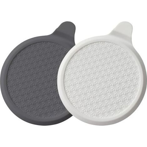 Bouchon de Drain Universel, À Ventouse, 18 cm Bouchon Flexible en Silicone pour Éviers de Salle de Bain, Lavabo, Cuisine & Douche (Lot de 2 Gris+Blanc) (1/5)