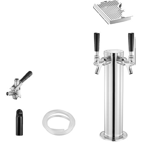 Distributeur de bière, robinet unique, régulateur à double manomètre, 2 robinet S plateau de récupération (1/2)