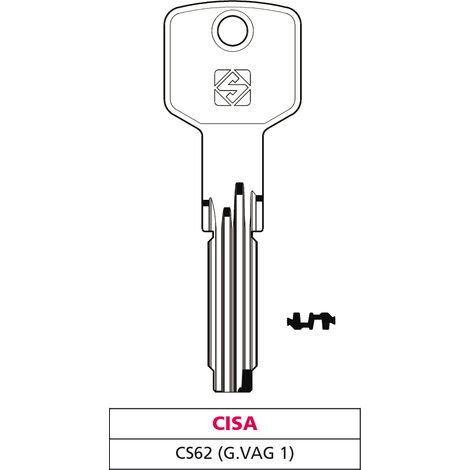 Silca CHIAVE PUNZONATA OTTONE CS62 (G. VAG 1) CISA 10.00 pz