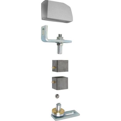 Torbel – Pivot pour portail métallique à visser – Avec cheville pour tube 40 x 40 mm – Pour vantaux jusqu'à 150 kg – Capot plastique inclus (1/4)