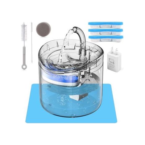 Automatischer Trinkbrunnen für Haustiere mit Bewegungssensor, Filterkartusche, leiser USB-Pumpe, geeignet für Katzen und Welpen, mit EU-Adapter (1/5)