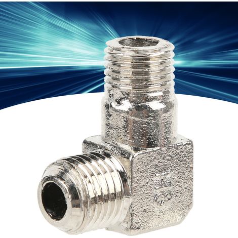 Coude à angle droit pour pompe à air, raccord fileté en alliage de zinc 1/4 x 14, accessoires de tuyauterie.