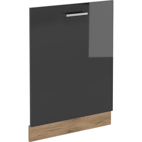 Geschirrspülblende R-Line, Anthrazit Hochglanz, 60 cm ohne Arbeitsplatte, Vicco