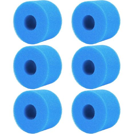 Fltre Spa, Cartouche Filtre Piscine,Cartouche filtrante en éponge Anti Obstruction, Tube d'éponge filtrante 108x40x73 mm (Lot de 6 pièces) — Éponge filtrante Haute efficacité pour piscines. (1/5)
