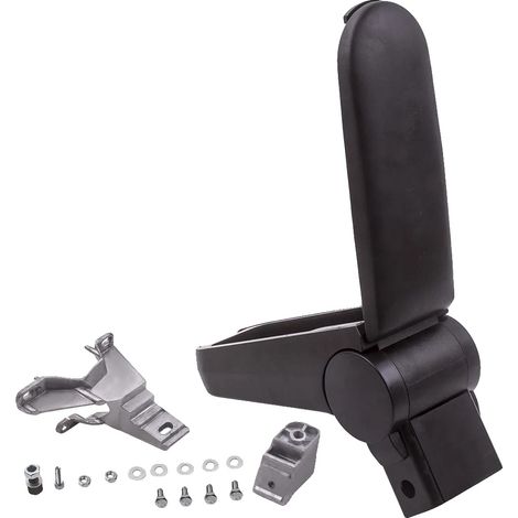 Caja reposabrazos, plástico de alta calidad, 20,5 cm x 10,0 cm x 8,5 cm, compatible con volante a la izquierda, color negro, fácil instalación. (1/5)