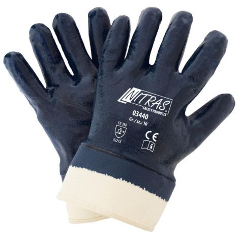Gant en nitrile.bleu. Manchette.entièrement revêtue. Taille 10 (1/5)