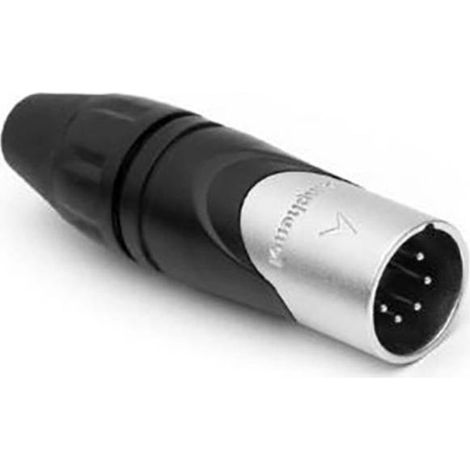 Amphenol AX5M Connettore XLR Spina dritta Numero Poli (num): 5 Nero, Argento 1 pz.