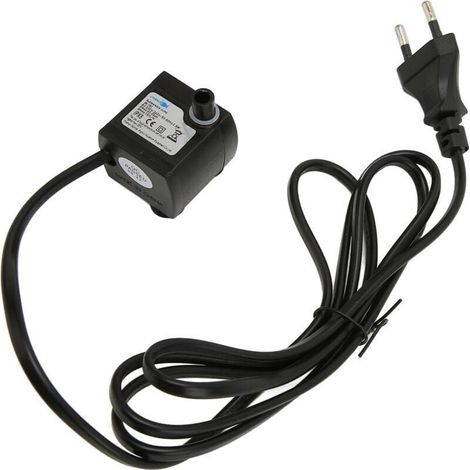 Mini pompe à eau Submersible réglable et silencieuse, pompe de fontaine étanche IPX8 avec ventouse pour Aquarium, prise ue 220-240V (1/5)
