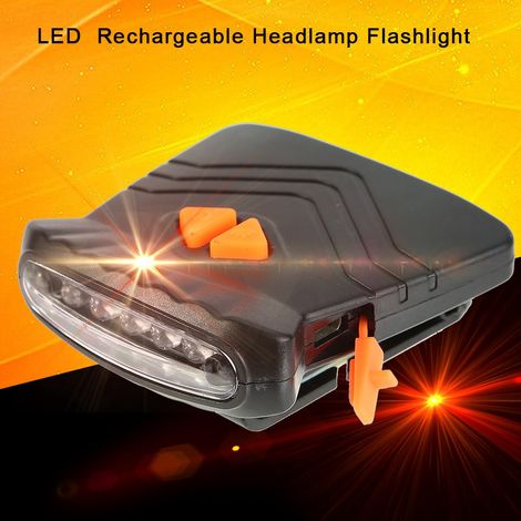 Lampe Frontale Rechargeable 5 LED Étanche Avec Clip Casquette Et Sangle Élastique Pour Pêche Camping Randonnée - 1 Pièce (1/5)