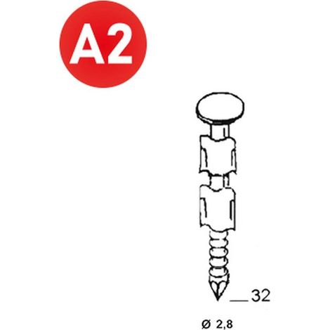 2 000 Pointes Jdbg Annelées Inox 25° - 28x32 mm - D-Work (1/4)