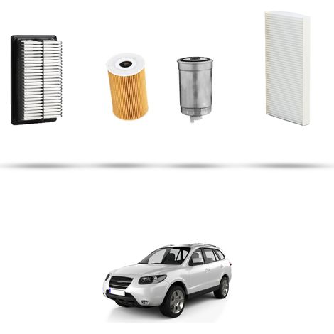 Kit tagliando 4 filtri compatibile con Hyundai Santa FE II 2.0 CRDi 85kw dal 2006 (1/5)