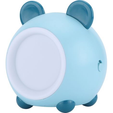 Veilleuse USB verticale à motif ours bleu, lampe de table pour armoire, chambre ou bureau (XY010X). (1/5)