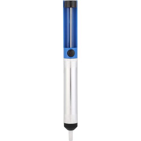 Ventouse à souder, pompe à vide à dessouder pompe à dessouder manuelle pistolet à ventouse en métal outil de retrait de soudure en métal outil de réparation de soudure(Demi bleu aluminium) (1/5)