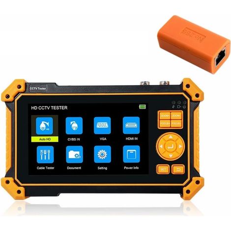 Testeur IPC AHD TVI testeur VGA entrée testeur de caméra CCTV 5.4 "4K POE Test de caméra IP Moniteur de vidéosurveillance RJ45 PTZ Traceur de câble UTP(HD-3200) (1/4)
