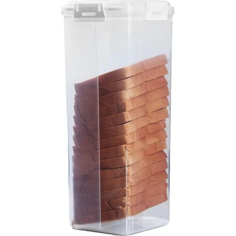 Boîte à pain transparente hermétique pour conservation, contenant à sandwich maison, rangement cuisine alimentaire pâtisserie (1/5)