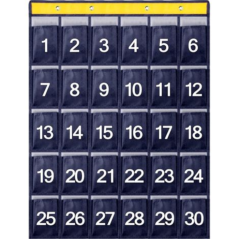 Pochette Numérotée, 30 Poches avec Support De Rangement Mural Suspendu Porte Numérique Organisateur, Sac de Rangement Suspendu (1/5)