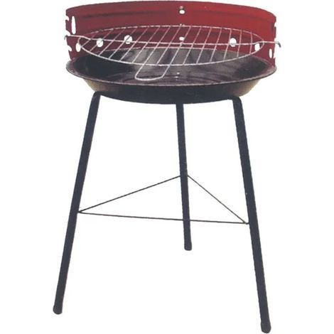 Barbecue rond au charbon de bois avec grille réglable Ø35 cm Modèle pique-nique