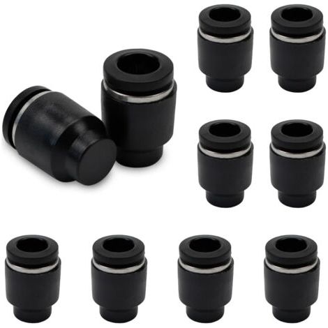 10 pièces 12mm Tuyau OD Raccord pneumatique à emboîtement Capuchon Raccord (PPF12) (1/4)