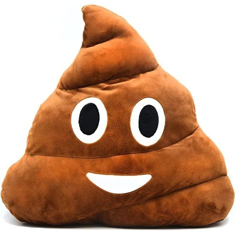 Coussin en Peluche Rond Triangle Émotion Coussin Mignon Jouet Décoratif Rembourré Marron Cadeaux pour Enfants et Amis () (marron) (1/5)