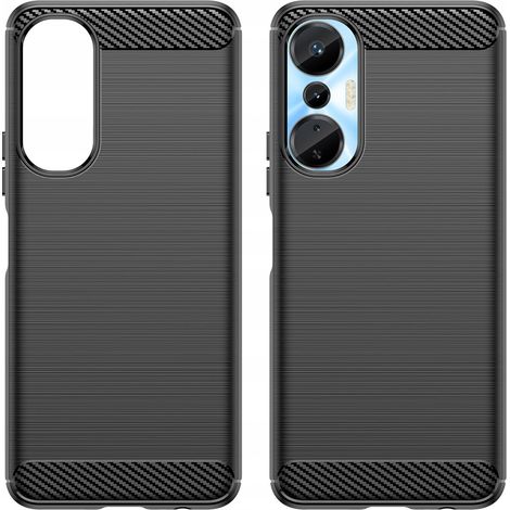 Étui Carbon Case pour Infinix Hot 20S, en silicone souple noir effet carbone. (1/5)