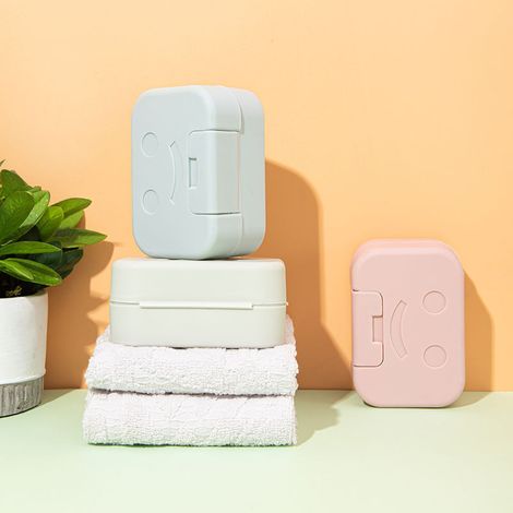 4 Pack Boite Savon Voyage Portable Porte Savon avec Couvercle Porte-Savon en Plastique Etanche pour Salle de Bain,Voyage,Camping, Extérieur (Vert, Bleu, Violet, Rose) (1/4)