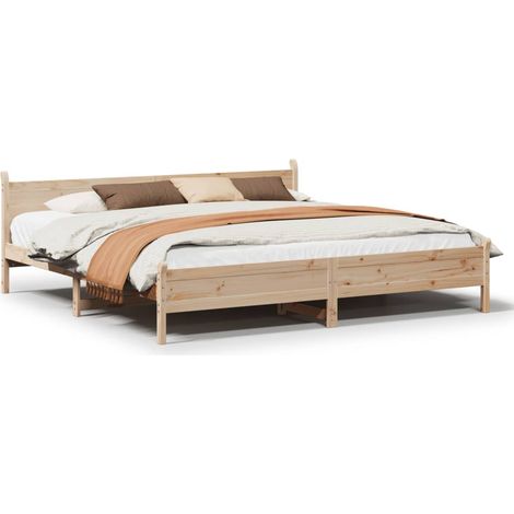 Maison Exclusive - Massivholzbett ohne Matratze 180x200 Kiefernho