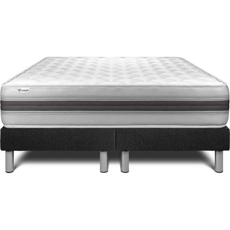 Matratzen- und Lattenrost-Set 2x80x200 cm - Vitalmemo Back