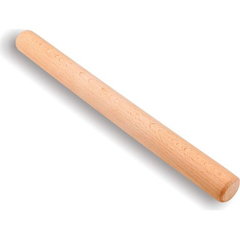 1 Rouleau à pâtisserie, Bois de hêtre, Forme conique, Surface lisse, Pour pâte fondant pain pizza (1/5)